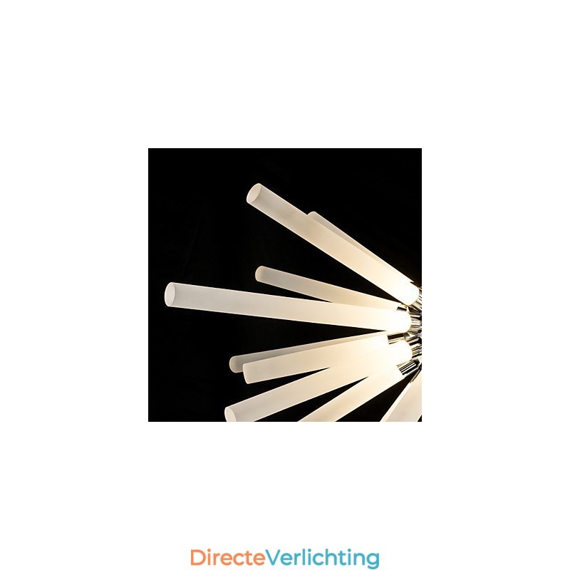 Globe Chrome-functie voor kristallen metalen kroonluchter