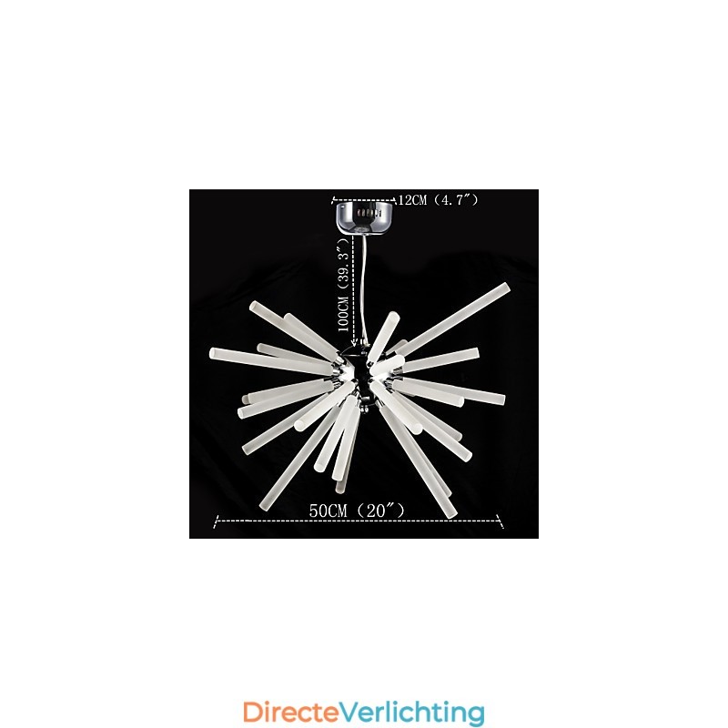Globe Chrome-functie voor kristallen metalen kroonluchter