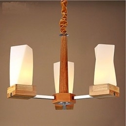 Eenvoudige kunstverlichting Massief hout Creatief wonen Plafondlamp
