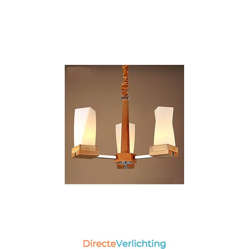 Eenvoudige kunstverlichting Massief hout Creatief wonen Plafondlamp
