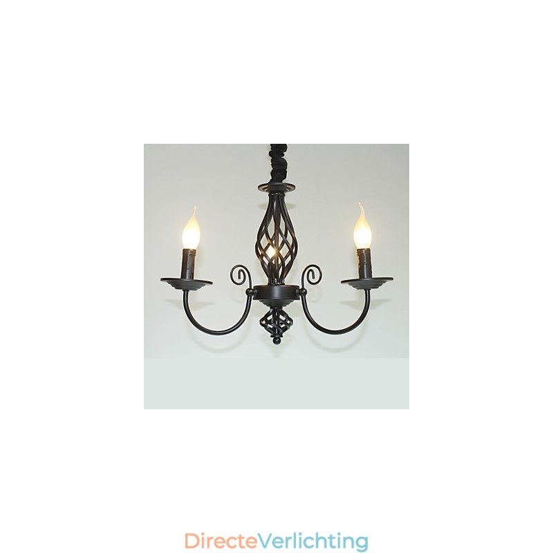 Europese Stijl Kroonluchter 3 Lampen Kroonluchter Eenvoudige Lampen Creatieve IJzeren Kaarsen Lampen