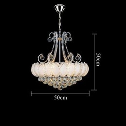 Moderne luxe kroonluchter kristallen hanglamp diameter 50 cm bevat 8 lampen