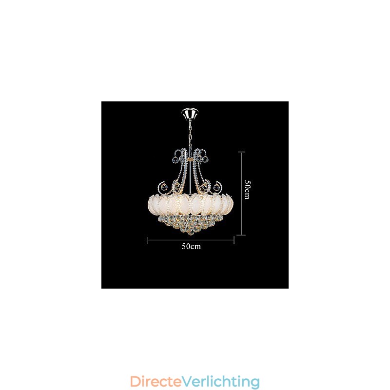 Moderne luxe kroonluchter kristallen hanglamp diameter 50 cm bevat 8 lampen