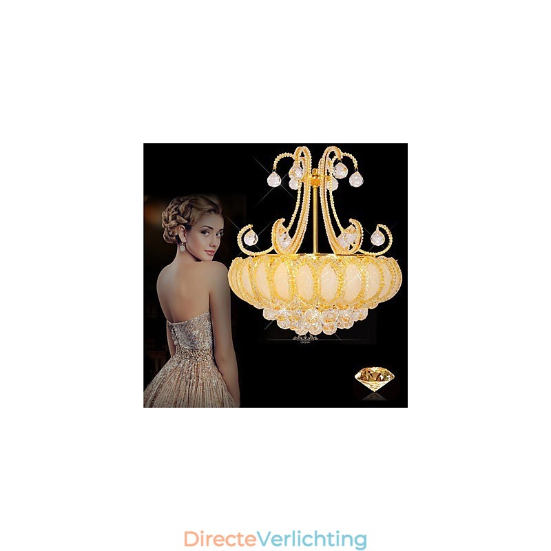 Moderne luxe kroonluchter kristallen hanglamp diameter 50 cm bevat 8 lampen