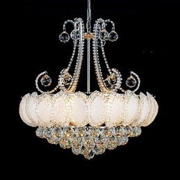 Moderne luxe kroonluchter kristallen hanglamp diameter 50 cm bevat 8 lampen