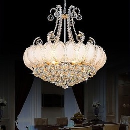 Moderne luxe kroonluchter kristallen hanglamp diameter 50 cm bevat 8 lampen