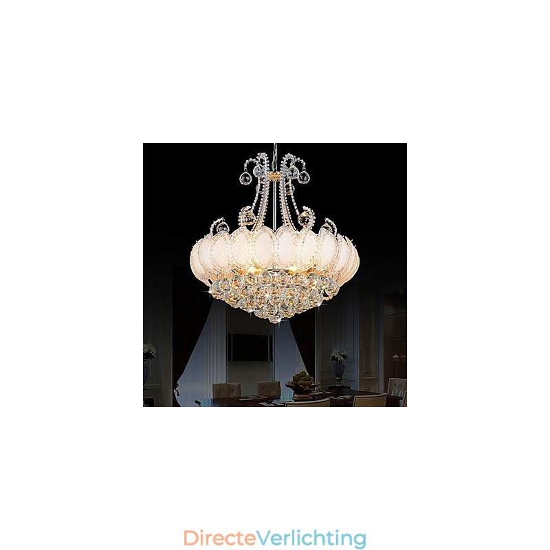 Moderne luxe kroonluchter kristallen hanglamp diameter 50 cm bevat 8 lampen