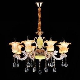 Moderne, eigentijdse, traditionele, klassieke zinklegering met kristallen mini-stijl hanglamp van metaal