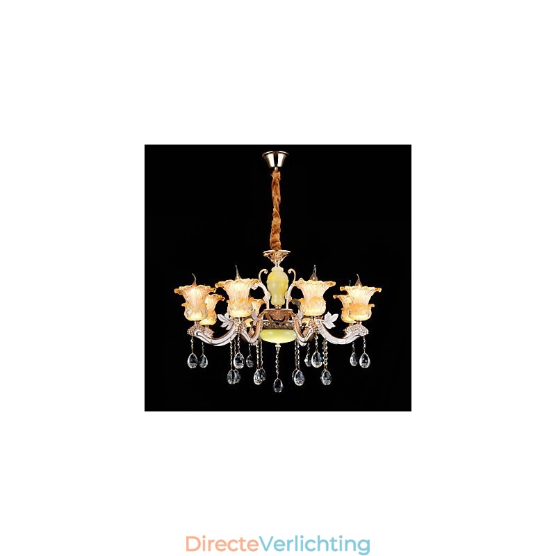 Moderne, eigentijdse, traditionele, klassieke zinklegering met kristallen mini-stijl hanglamp van metaal