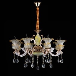 Moderne, eigentijdse, traditionele, klassieke zinklegering met kristallen mini-stijl hanglamp van metaal