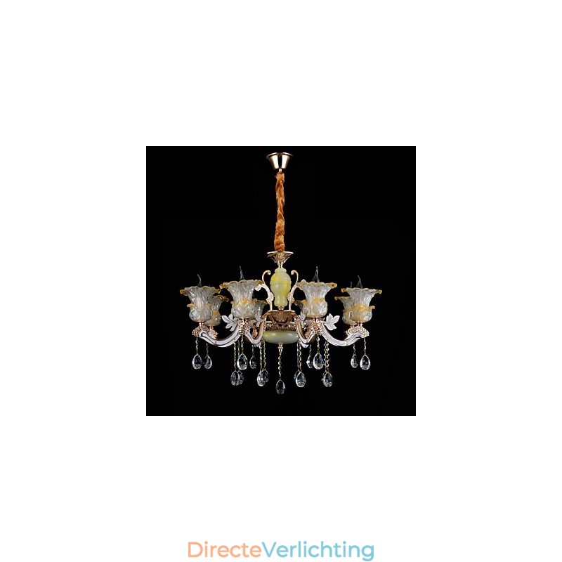 Moderne, eigentijdse, traditionele, klassieke zinklegering met kristallen mini-stijl hanglamp van metaal