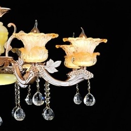 Moderne, eigentijdse, traditionele, klassieke zinklegering met kristallen mini-stijl hanglamp van metaal