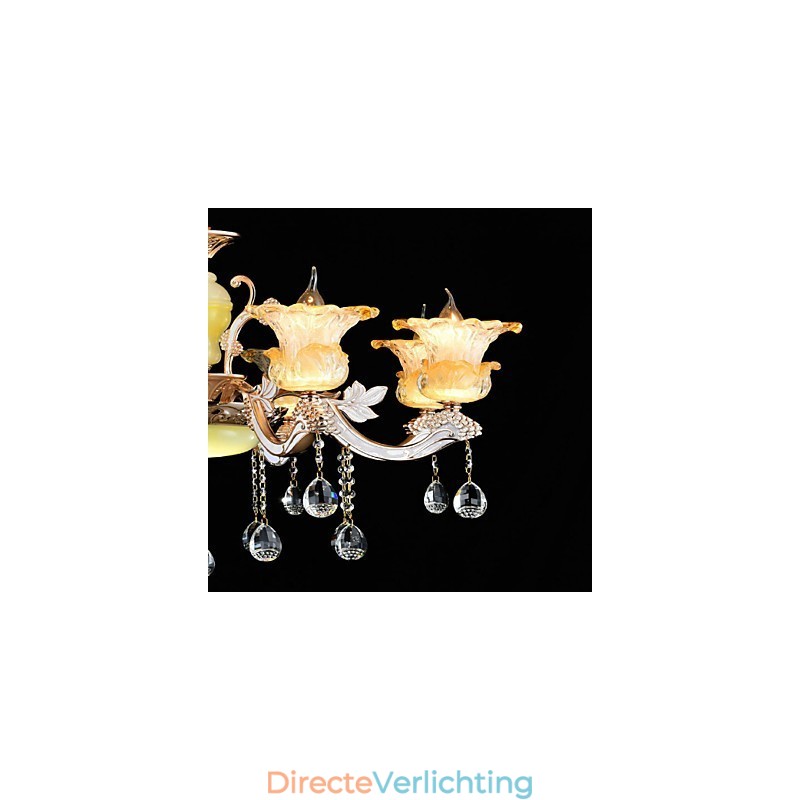 Moderne, eigentijdse, traditionele, klassieke zinklegering met kristallen mini-stijl hanglamp van metaal