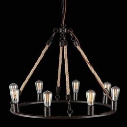 Vintage Mini Stijl Schilderij Metalen Kroonluchter