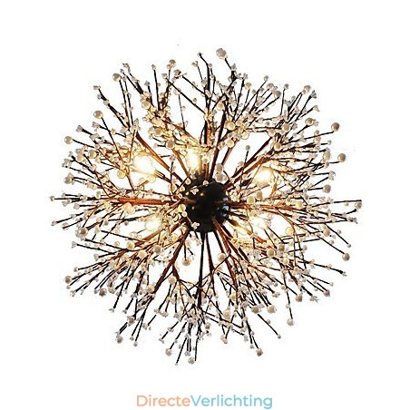 Moderne kroonluchter vuurwerk vintage smeedijzer met 8 lampen kroonluchter eiland hanglamp plafondlamp