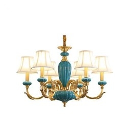 Alle koperen kroonluchter Jade decoratieve kroonluchter