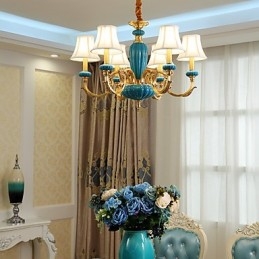 Alle koperen kroonluchter Jade decoratieve kroonluchter