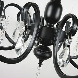 Kroonluchter Eenvoudig Kristal IJzer Kaarslicht Decoratie Lampen Verlichting