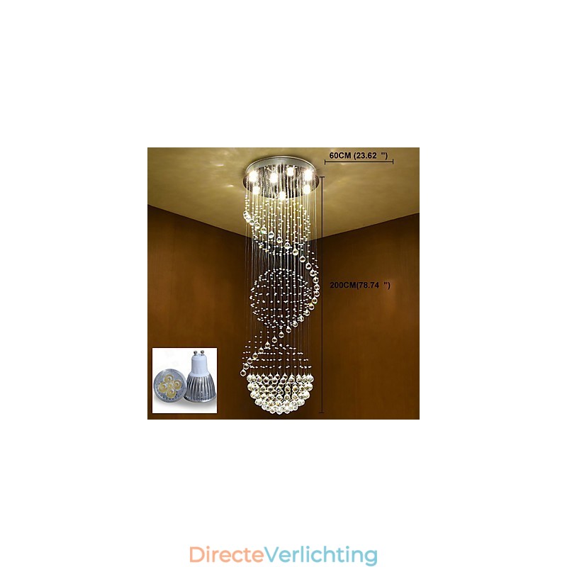 Kristallen plafond kroonluchter hanglamp binnenhuis hangende verlichting lampen armaturen voor trappen