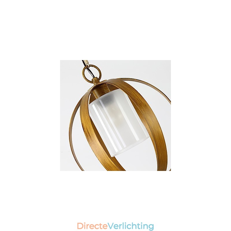 Loft Metalen Amerikaanse Industriële Stijl Schilderij Kleur met Glazen Europese Kroonluchter Lamp de Indoor Decorate Hanglamp