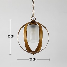 Loft Metalen Amerikaanse Industriële Stijl Schilderij Kleur met Glazen Europese Kroonluchter Lamp de Indoor Decorate Hanglamp