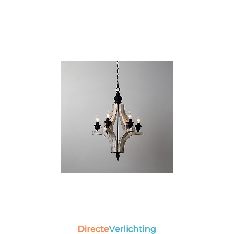 Vintage schilderij kenmerk mini stijl houten bamboe kroonluchter lamp de decoratieve hanglamp
