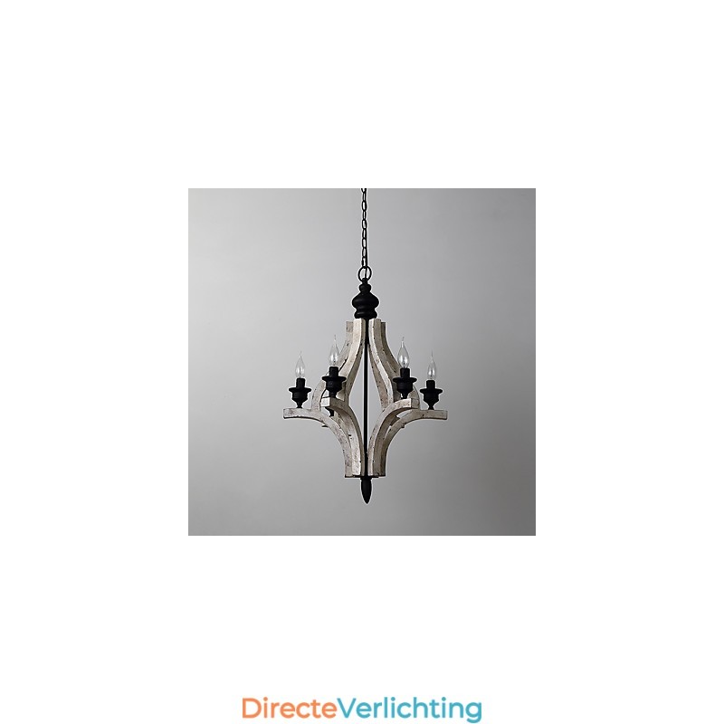Vintage schilderij kenmerk mini stijl houten bamboe kroonluchter lamp de decoratieve hanglamp