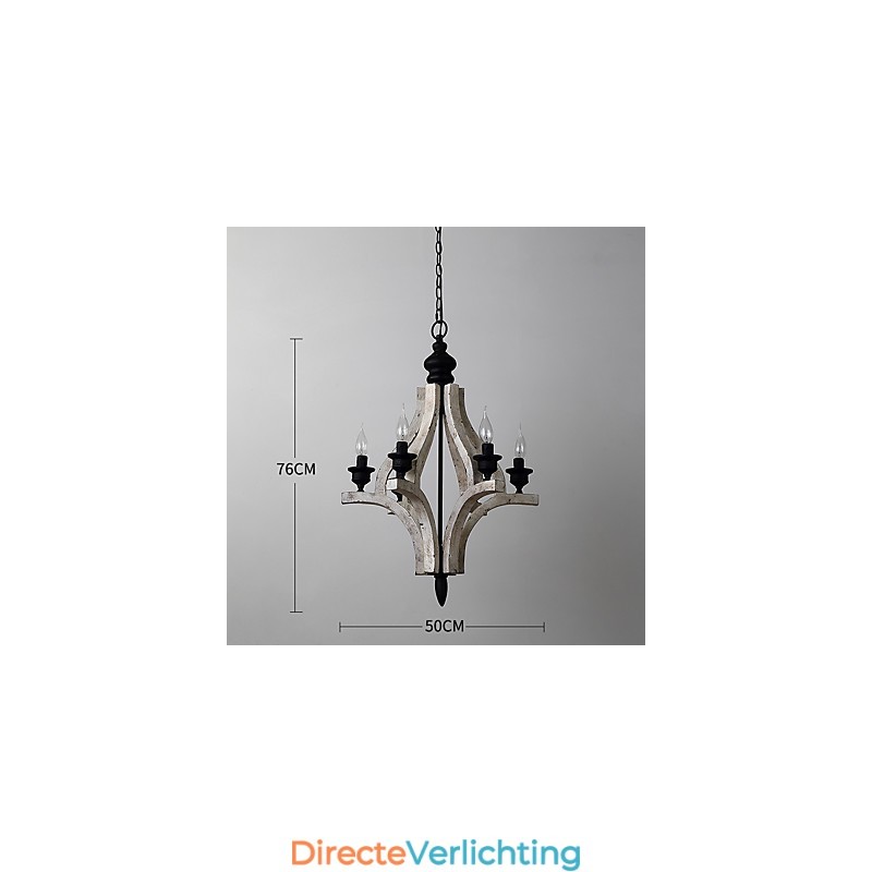 Vintage schilderij kenmerk mini stijl houten bamboe kroonluchter lamp de decoratieve hanglamp