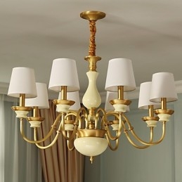Alle koperen kroonluchter Jade decoratieve kroonluchter