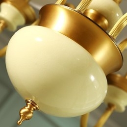 Alle koperen kroonluchter Jade decoratieve kroonluchter