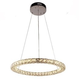 Moderne ringvormige kristallen hanglamp Kristallen kroonluchter Plafondlamp Binnenlampen Armaturen Dimbaar met afstandsbediening