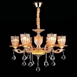 Moderne, eigentijdse, traditionele, klassieke zinklegering met kristallen mini-stijl hanglamp van metaal