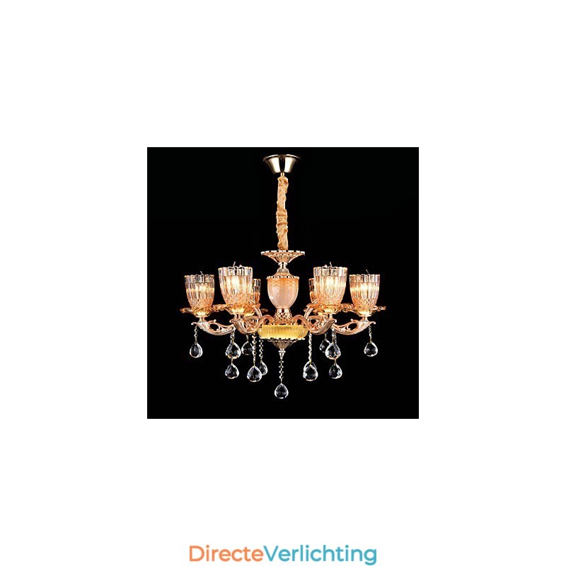 Moderne, eigentijdse, traditionele, klassieke zinklegering met kristallen mini-stijl hanglamp van metaal