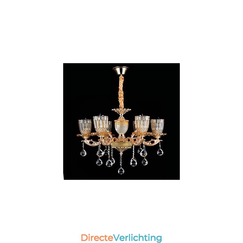 Moderne, eigentijdse, traditionele, klassieke zinklegering met kristallen mini-stijl hanglamp van metaal