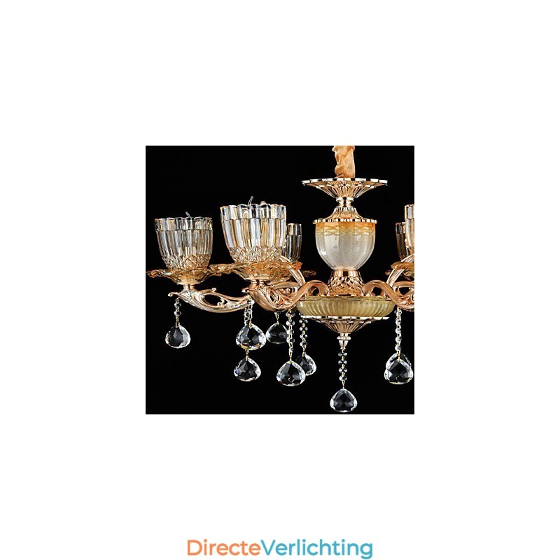 Moderne, eigentijdse, traditionele, klassieke zinklegering met kristallen mini-stijl hanglamp van metaal