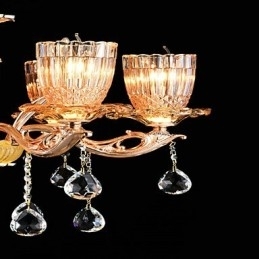 Moderne, eigentijdse, traditionele, klassieke zinklegering met kristallen mini-stijl hanglamp van metaal