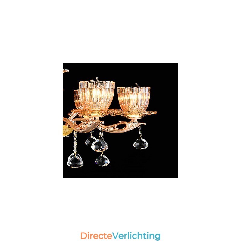 Moderne, eigentijdse, traditionele, klassieke zinklegering met kristallen mini-stijl hanglamp van metaal