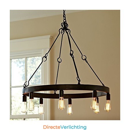 Retro stijl ijzeren hanglamp met 8 lampen Retro stijl ijzeren hanglamp met 8 lampen