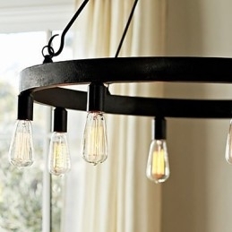Retro stijl ijzeren hanglamp met 8 lampen