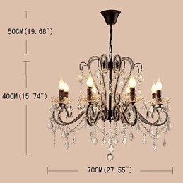 8 lampen kristallen kroonluchter moderne eigentijdse traditionele klassieke rustieke lodge vintage retro