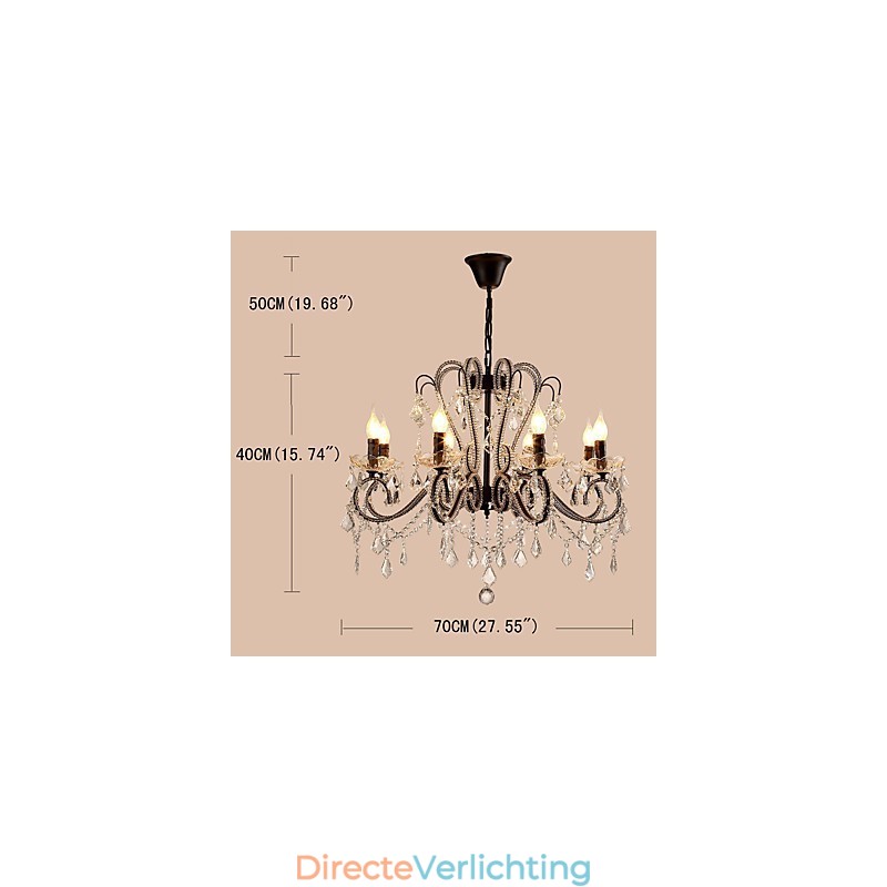 8 lampen kristallen kroonluchter moderne eigentijdse traditionele klassieke rustieke lodge vintage retro