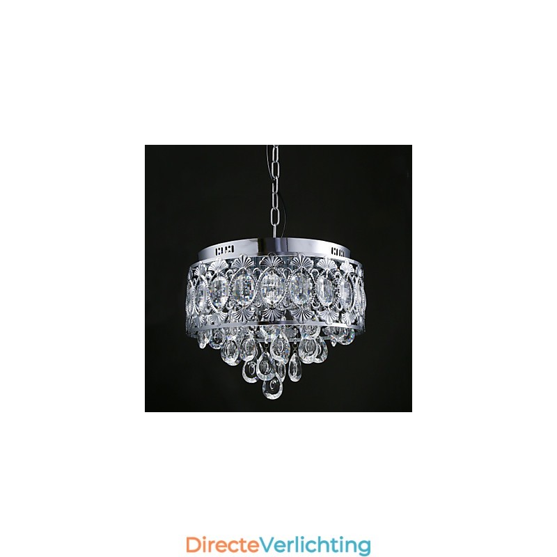 Elegante moderne transparante kristallen kroonluchter met 4 lampen