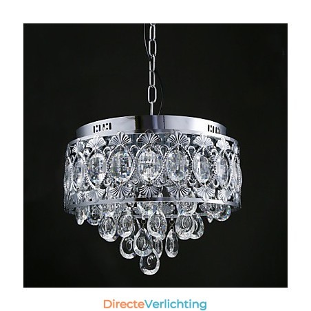 Elegante moderne transparante kristallen kroonluchter met 4 lampen Elegante moderne transparante kristallen kroonluchter met 4 lampen