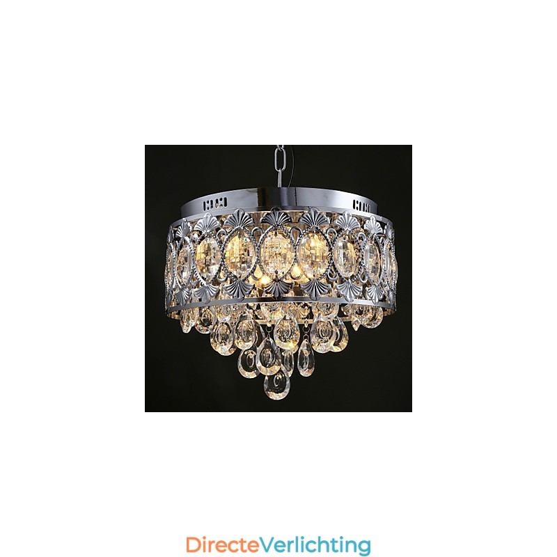 Elegante moderne transparante kristallen kroonluchter met 4 lampen