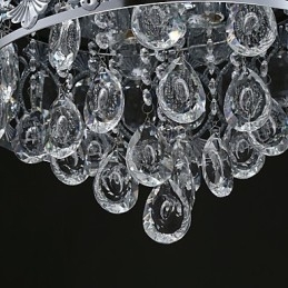 Elegante moderne transparante kristallen kroonluchter met 4 lampen
