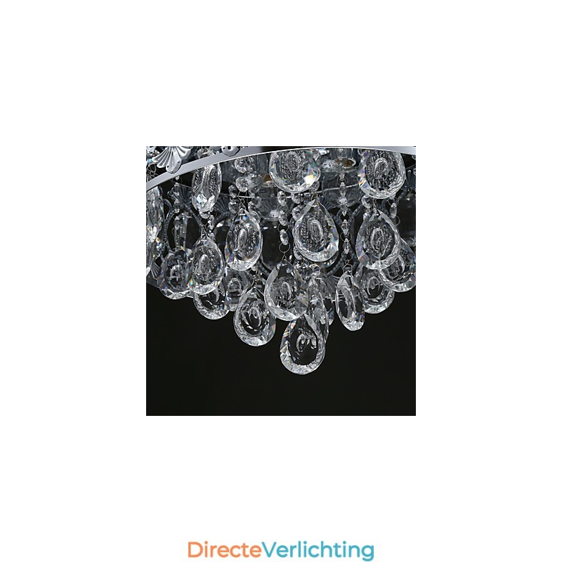 Elegante moderne transparante kristallen kroonluchter met 4 lampen