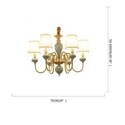 Kroonluchter Traditioneel Klassiek Landelijk Messing Kenmerk voor Mini Stijl Metaal 6 Lampen