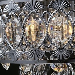 Elegante moderne transparante kristallen kroonluchter met 4 lampen