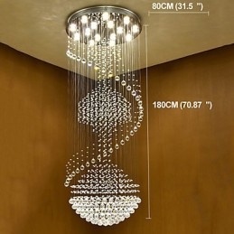 Moderne kristallen plafond hanglamp binnen kroonluchter thuis hangende verlichting lampen armaturen