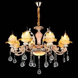 Moderne, eigentijdse, traditionele, klassieke zinklegering met kristallen mini-stijl hanglamp van metaal